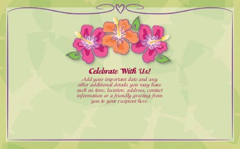 Hibiscus Happenings Oversized Save the Date  Postcards