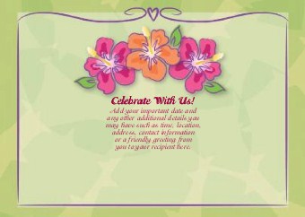 Hibiscus Happenings Standard Sized Save the Date Postcards