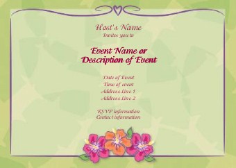 Hibiscus Happenings Postcard Invitation-Standard
