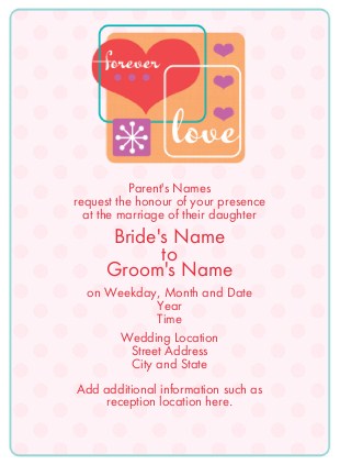 Love You Forever Wedding Invitations