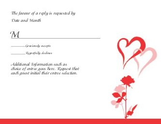 Rosy Glow Reply Cards