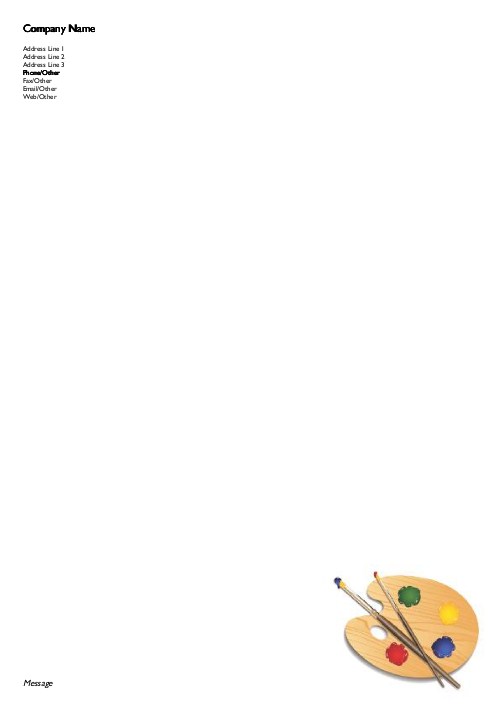 Beginning Colors A4 Letterhead