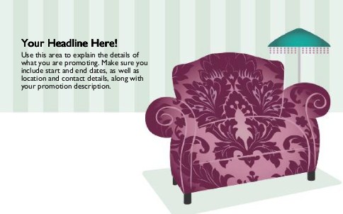 Chic Sofa Full Colour Oversized Postcards