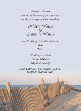 Endless Dunes Wedding Invitations