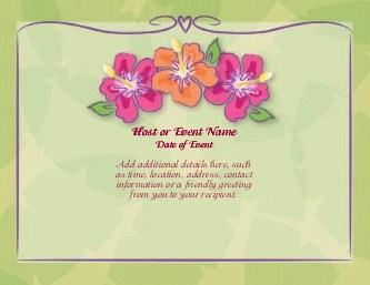 Hibiscus Happenings Large Save the Date Magnets
