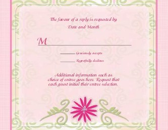 Love's Sweet Springtime Reply Cards