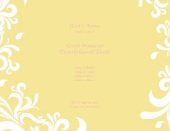 Buttery Yellow Bouquet Hen Night Invitations