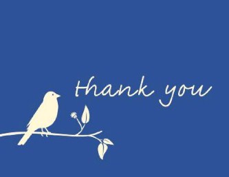 Dusky Blue Is True Wedding Thank You Cards