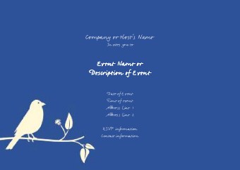 Dusky Blue Is True Postcard Invitation-Standard
