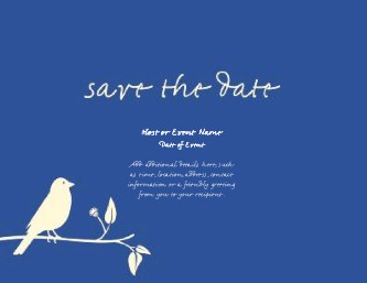 Dusky Blue Is True Large Save the Date Magnets