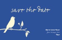 Dusky Blue Is True Save the Date Magnets