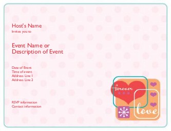 Love You Forever Hen Night Invitations