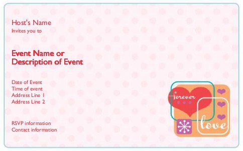 Love You Forever Postcard Invitation-Oversized