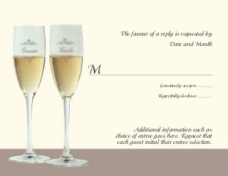 Toast the Happy Couple Reply Cards