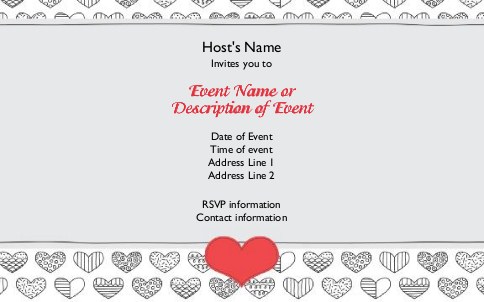 Affair of the Heart Postcard Invitation-Oversized