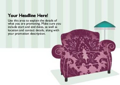 Chic Sofa Full Colour Standard Sized Postcards