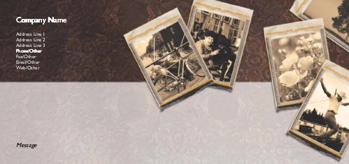 Vintage Moments Full Colour Compliment Slips