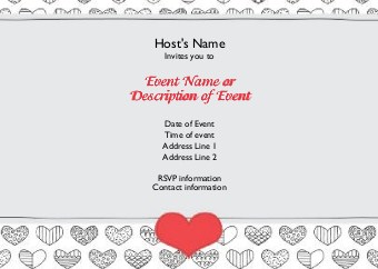 Affair of the Heart Postcard Invitation-Standard