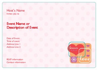 Love You Forever Postcard Invitation-Standard