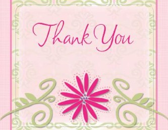 Love's Sweet Springtime Wedding Thank You Cards