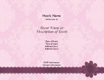 Plum Enchantment Hen Night Invitations