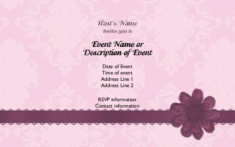 Plum Enchantment Postcard Invitation-Oversized