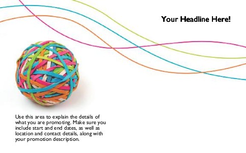 Ball of Bands Full Colour Oversized Postcards