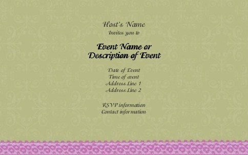 Dusty Rose Liaison Postcard Invitation-Oversized