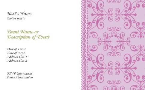 Dusty Rose Rendezvous Postcard Invitation-Oversized