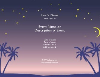 Starlight Serenade Hen Night Invitations