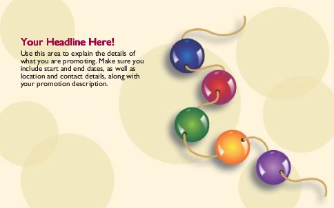 Bold Beads Full Colour Oversized Postcards