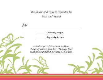 Garden Green Passion Reply Cards