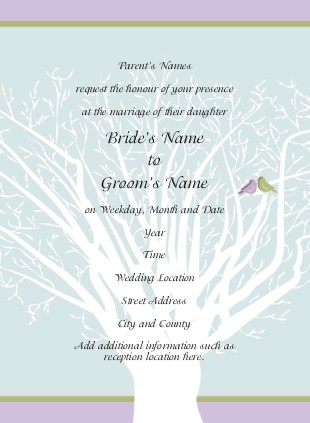 Love Birds Wedding Invitations