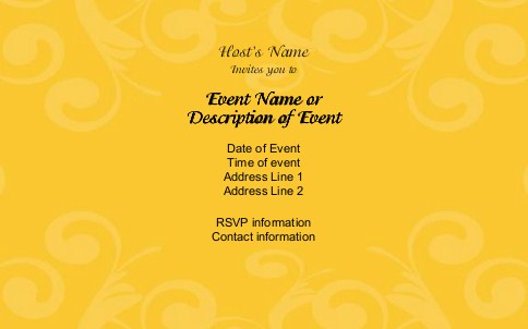Sunny Yellow Future Postcard Invitation-Oversized
