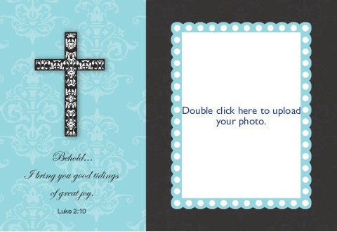 Elegant Cross Photo Christmas Cards