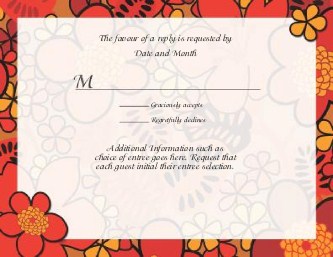Flashy Foliage Reply Cards