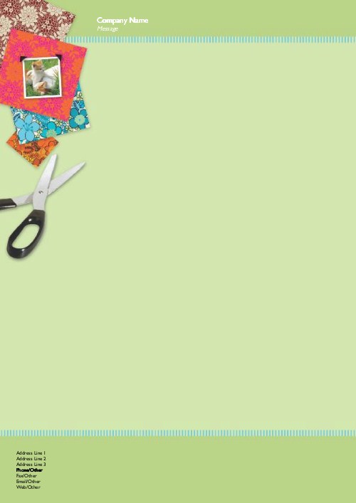 Treasured Memories A4 Letterhead