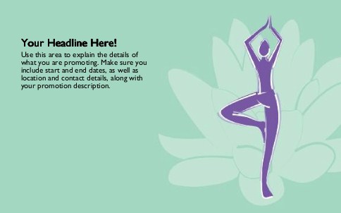 Yoga Power Full Colour Oversized Postcards