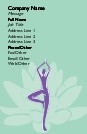 Yoga Power Full Colour Business Cards