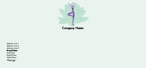 Yoga Power Full Colour Compliment Slips