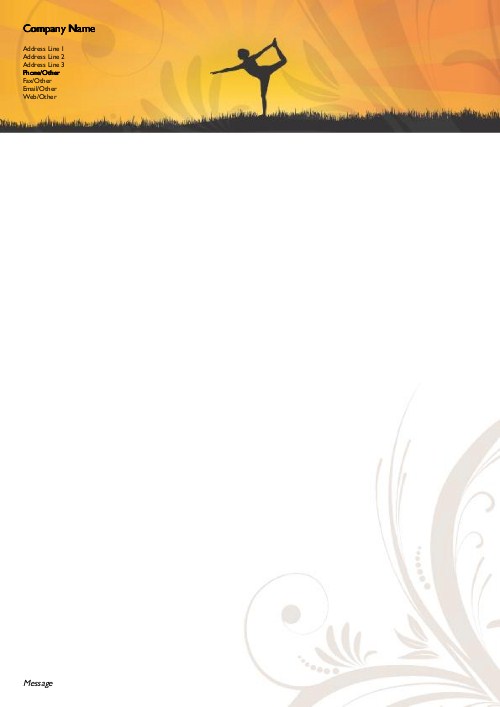 Beautiful Balance A4 Letterhead