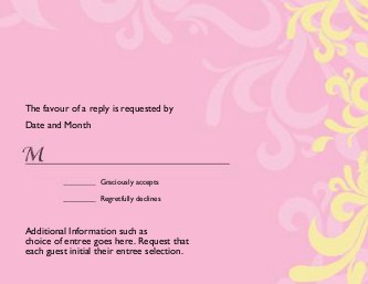 Buttery Yellow Blush Reply Cards
