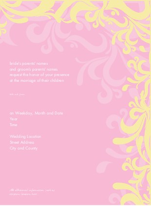 Buttery Yellow Blush Wedding Invitations