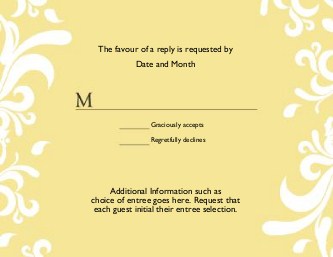 Buttery Yellow Bouquet Reply Cards
