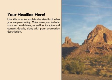 Desert Mountain Full Colour Standard Sized Postcards