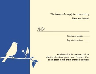Dusky Blue Is True Reply Cards