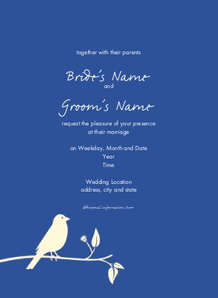 Dusky Blue Is True Wedding Invitations