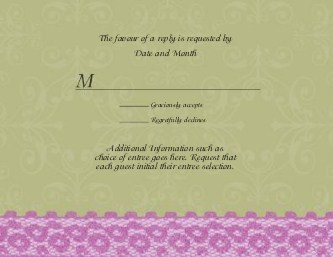 Dusty Rose Liaison Reply Cards