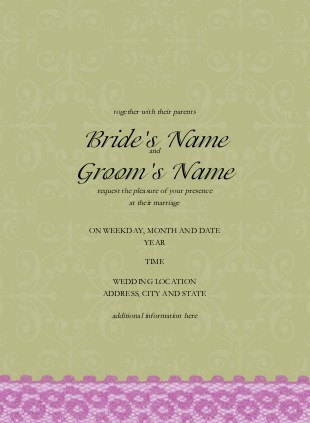 Dusty Rose Liaison Wedding Invitations