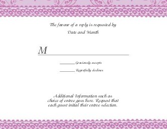 Dusty Rose Rendezvous Reply Cards